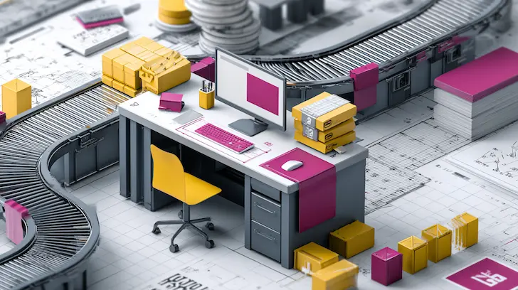 Product concept to mass production workflow illustration