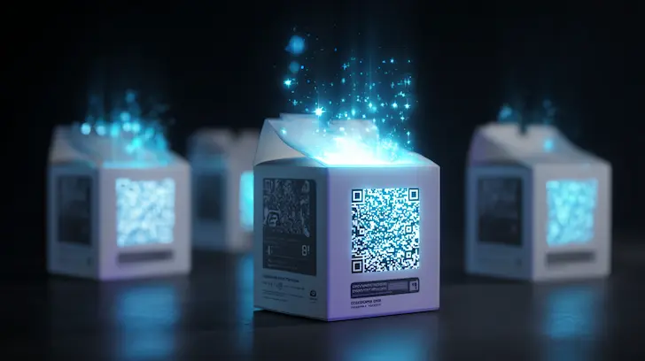 EU Digital Product Passport QR code on technical product packaging