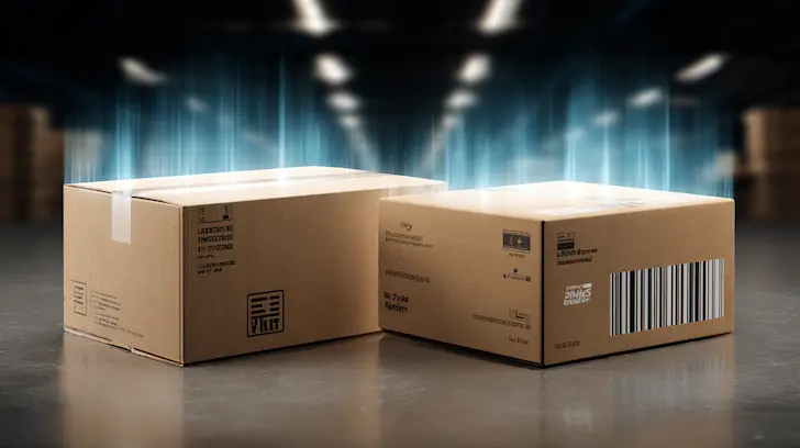 GTIN-13 and GTIN-14 barcode system for technical product logistics
