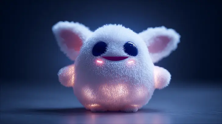 Electronic character technical product with light-up interactive features