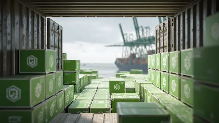 Low carbon footprint technical product manufacturing logistics