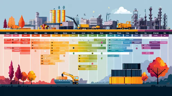 Seasonal technical product manufacturing lead time planning timeline