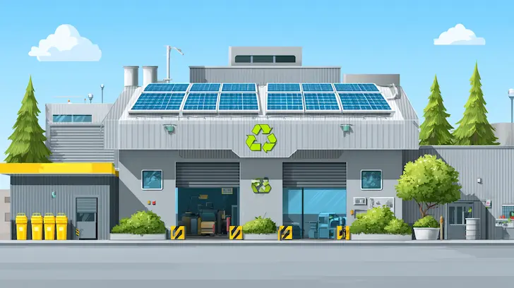 Sustainable technical product manufacturing facility