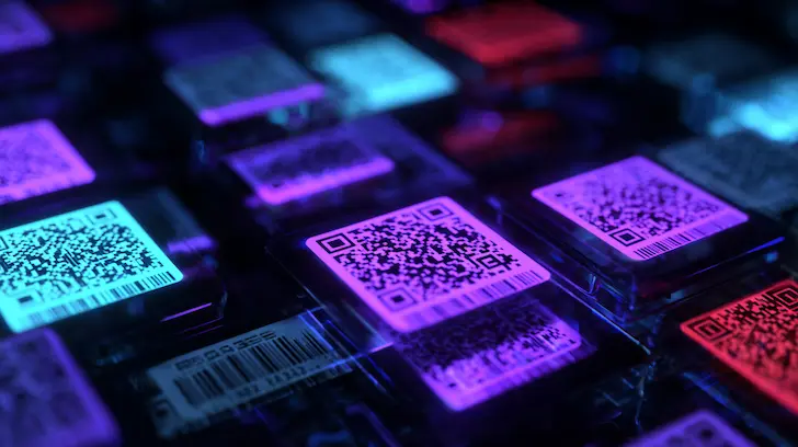 UV markings and QR code anti-counterfeit security on technical products